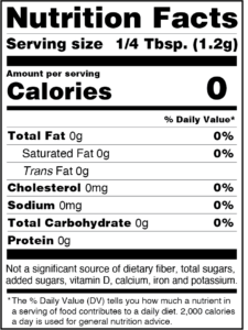 Food Color Nutrition Facts