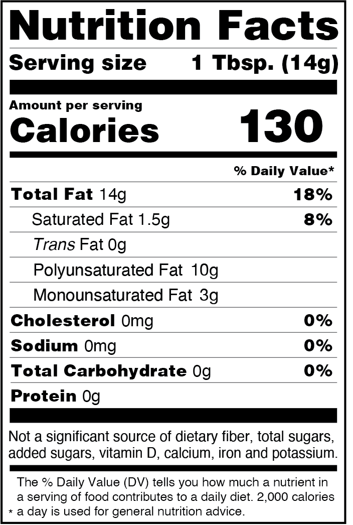 Linseed Oil Nutrition Facts