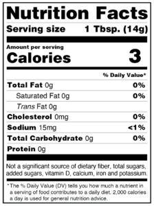 Michiu Nutrition Facts